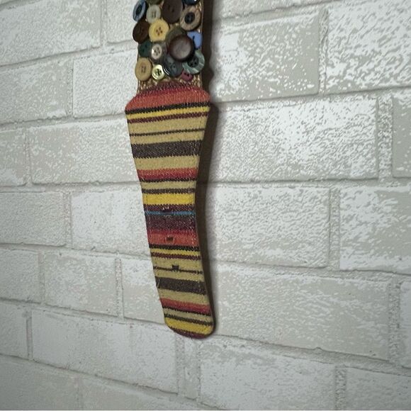 Unique Multicolored Button Belt with Women Back Stretchy (35” total length) OOAC - Picture 3 of 12